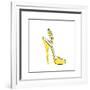 Yellow High Heeled Shoe-null-Framed Giclee Print