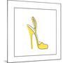 Yellow High Heeled Shoe-null-Mounted Giclee Print