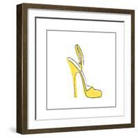 Yellow High Heeled Shoe-null-Framed Giclee Print