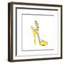 Yellow High Heeled Shoe-null-Framed Giclee Print