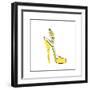 Yellow High Heeled Shoe-null-Framed Giclee Print