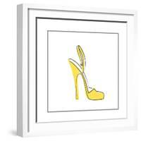 Yellow High Heeled Shoe-null-Framed Giclee Print