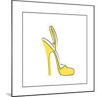 Yellow High Heeled Shoe-null-Mounted Giclee Print