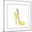 Yellow High Heeled Shoe-null-Mounted Giclee Print