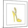Yellow High Heeled Shoe-null-Mounted Giclee Print