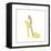 Yellow High Heeled Shoe-null-Framed Stretched Canvas