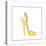 Yellow High Heeled Shoe-null-Stretched Canvas