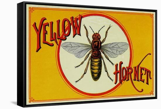 Yellow Hornet Brand Cigar Box Label-Lantern Press-Framed Stretched Canvas