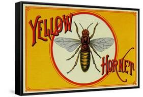 Yellow Hornet Brand Cigar Box Label-Lantern Press-Framed Stretched Canvas