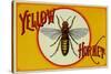 Yellow Hornet Brand Cigar Box Label-Lantern Press-Stretched Canvas