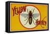 Yellow Hornet Brand Cigar Box Label-Lantern Press-Framed Stretched Canvas