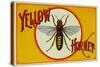 Yellow Hornet Brand Cigar Box Label-Lantern Press-Stretched Canvas