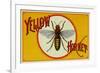 Yellow Hornet Brand Cigar Box Label-Lantern Press-Framed Art Print