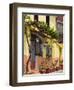 Yellow House, Agiasos, Lesvos, Mytilini, Aegean Islands, Greece-Walter Bibikow-Framed Photographic Print