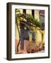 Yellow House, Agiasos, Lesvos, Mytilini, Aegean Islands, Greece-Walter Bibikow-Framed Photographic Print