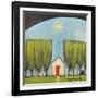 Yellow House Red Door-Tim Nyberg-Framed Giclee Print