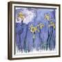 Yellow Iris with Pink Cloud, C.1918-Claude Monet-Framed Giclee Print