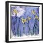 Yellow Iris with Pink Cloud, C.1918-Claude Monet-Framed Premium Giclee Print
