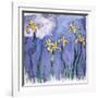 Yellow Iris with Pink Cloud, C.1918-Claude Monet-Framed Giclee Print