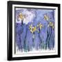 Yellow Iris with Pink Cloud, C.1918-Claude Monet-Framed Giclee Print