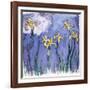 Yellow Iris with Pink Cloud, C.1918-Claude Monet-Framed Giclee Print