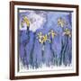 Yellow Iris with Pink Cloud, C.1918-Claude Monet-Framed Giclee Print