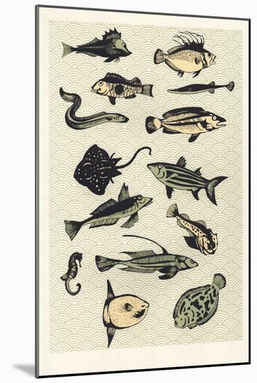 Yellow Japanese Fish, 2016-Eliza Southwood-Mounted Giclee Print