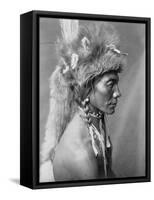 Yellow Kidney, Piegan, C.1910 (B/W Photo)-Edward Sheriff Curtis-Framed Stretched Canvas