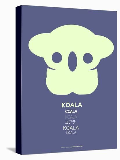 Yellow Koala  Multilingual Poster-NaxArt-Stretched Canvas