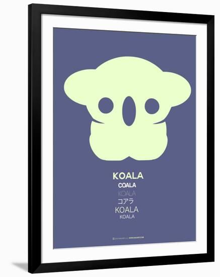 Yellow Koala  Multilingual Poster-NaxArt-Framed Art Print