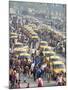 Yellow Kolkata Taxis and Commuters at Howrah Railway Station, Howrah, Kolkata (Calcutta), India-Annie Owen-Mounted Photographic Print