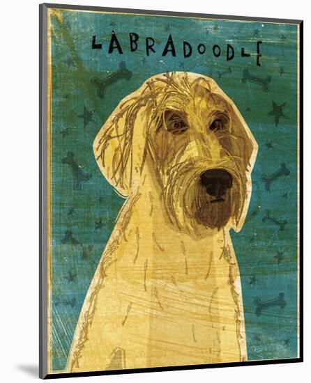 Yellow Labradoodle-John W^ Golden-Mounted Art Print