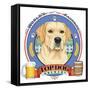 Yellow Labrador Beer Label-Tomoyo Pitcher-Framed Stretched Canvas