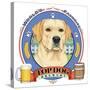 Yellow Labrador Beer Label-Tomoyo Pitcher-Stretched Canvas
