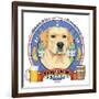 Yellow Labrador Beer Label-Tomoyo Pitcher-Framed Giclee Print