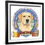 Yellow Labrador Beer Label-Tomoyo Pitcher-Framed Giclee Print