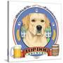 Yellow Labrador Beer Label-Tomoyo Pitcher-Stretched Canvas