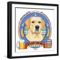 Yellow Labrador Beer Label-Tomoyo Pitcher-Framed Giclee Print