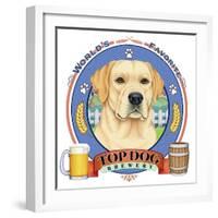 Yellow Labrador Beer Label-Tomoyo Pitcher-Framed Giclee Print