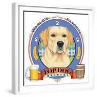 Yellow Labrador Beer Label-Tomoyo Pitcher-Framed Giclee Print