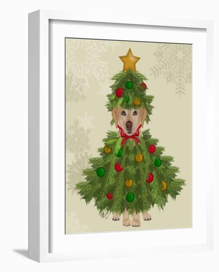 Yellow Labrador, Christmas Tree Costume-Fab Funky-Framed Art Print