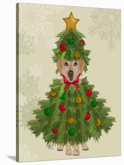 Yellow Labrador, Christmas Tree Costume-Fab Funky-Stretched Canvas