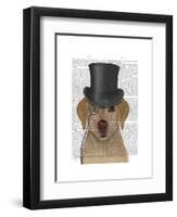 Yellow Labrador, Formal Hound and Hat-Fab Funky-Framed Art Print