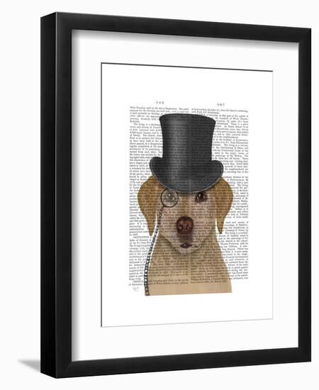 Yellow Labrador, Formal Hound and Hat-Fab Funky-Framed Art Print