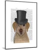 Yellow Labrador, Formal Hound and Hat-Fab Funky-Mounted Art Print