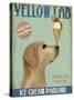 Yellow Labrador Ice Cream-Fab Funky-Stretched Canvas