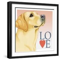 Yellow Labrador Love-Tomoyo Pitcher-Framed Giclee Print