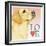 Yellow Labrador Love-Tomoyo Pitcher-Framed Giclee Print