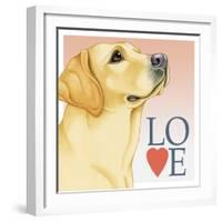 Yellow Labrador Love-Tomoyo Pitcher-Framed Giclee Print