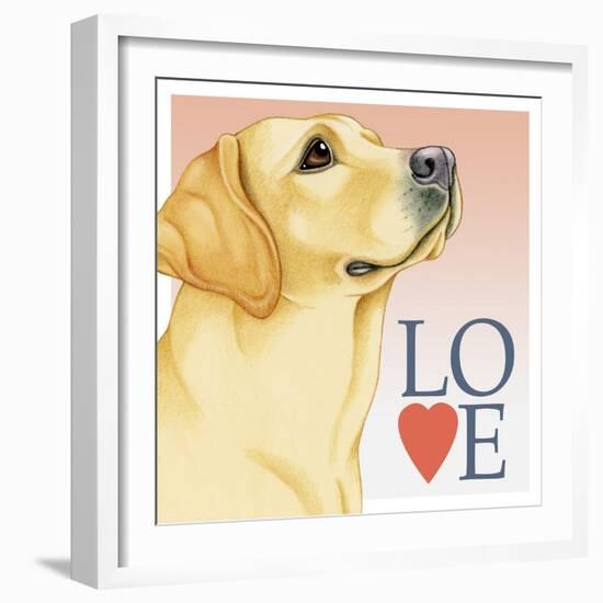 Yellow Labrador Love-Tomoyo Pitcher-Framed Giclee Print